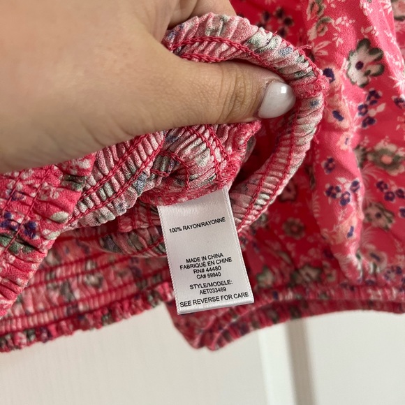 AFRM Floral Smocked Crop SZ S - Picture 4 of 5